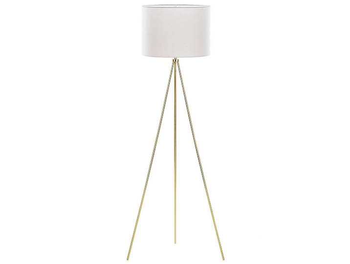 Beliani Stehleuchte Vistula 55/55/148 cm, Weiß, Metall, E27, 55x148x55 cm, Lampen & Leuchten, Innenbeleuchtung, Stehlampen