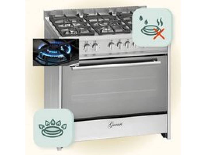 Cuisinière électrique à gaz - Gurari - GCH E 911 - Acier inoxydable - 90 cm - 8 fonctions