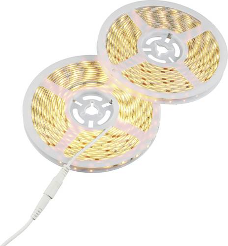 Sygonix SY-6612924 LED-Streifen-Komplettset mit Stecker/Buchse 12 V/DC 10m Warmweiß 1St.