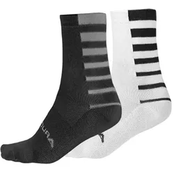 Endura Coolmax Stripe Socken (2 Paare in der Packung) Schwarz Gr. L-XL