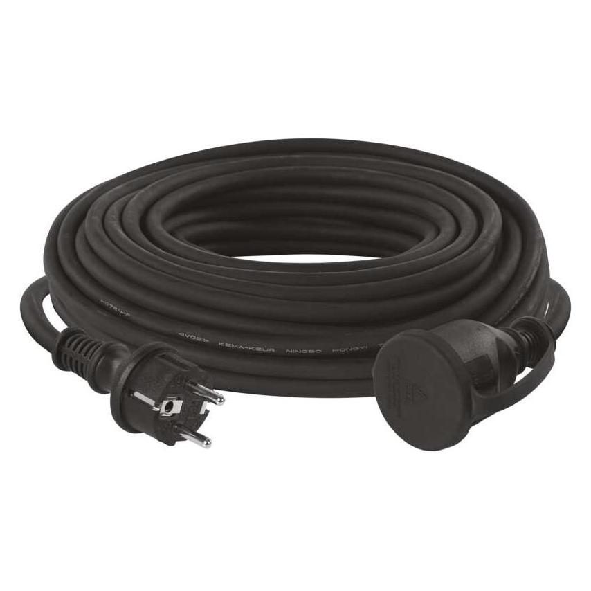Emos Venkovní prodlužovací kabel 25 m / 1 zásuvka / černý / guma-neopren / 230 V / 2,5 mm2 (25 m) (43039500)
