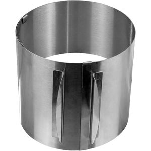 Böttcher-AG Tortenring backofenfest, aus Edelstahl, von Ø 16 - 30 cm verstellbar, Höhe 15 cm