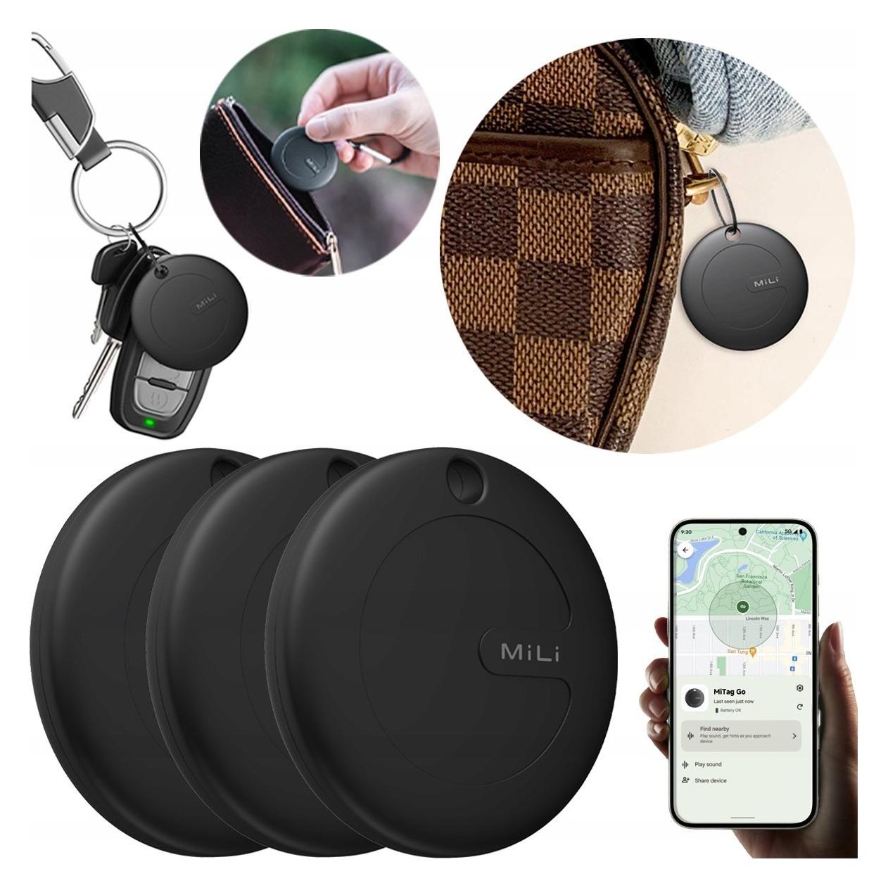 Mili Lokalizator GPS MiTag (Google Find Hub) (MILI MITAG AN BLK 3)