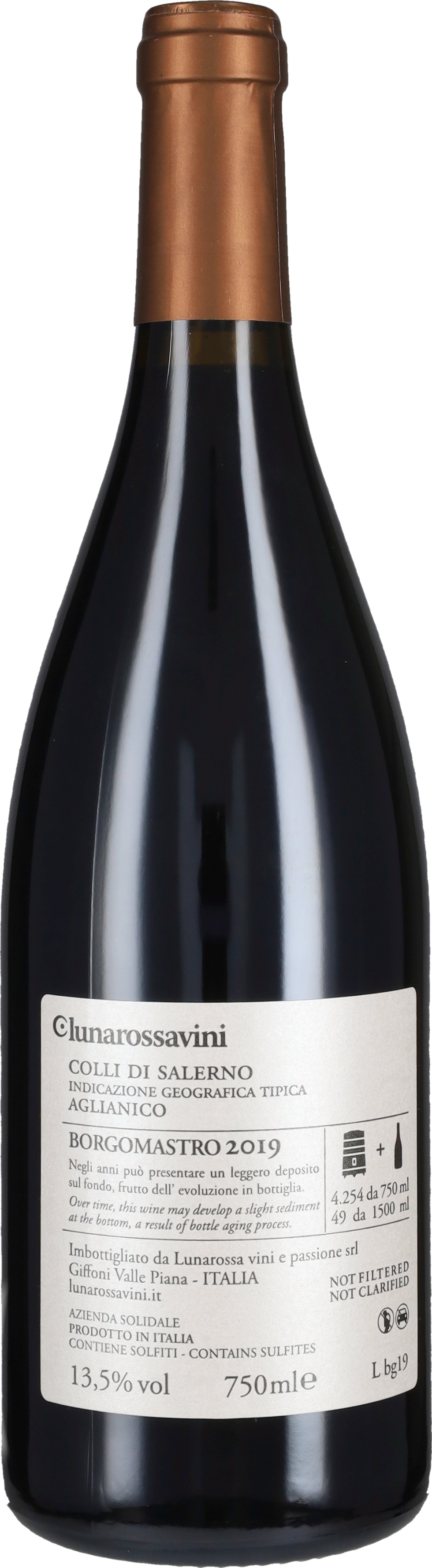 Aglianico 'Borgomastro' Lunarossa 2019