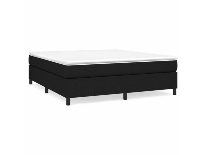 Luxe&Mode Cadre de lit à lattes - lit Adulte double - 2 ans garantie - noir 160x200 cm tissu（19047）