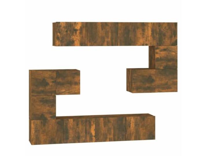GKHPYURE TV-Schrank zur Wandmontage, Eiche Rauch, aus Holz, mehrschichtig Hängeschrank, Stauraum, leicht zu reinigen, Montage mit beiliegendem Handbuch
