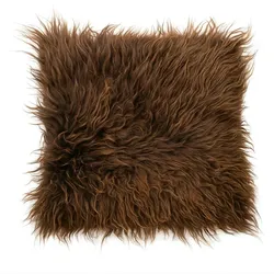 SITZKISSEN Stuhlauflage aus echtem Schaffell, Natur, Leinenstoff, 40 cm