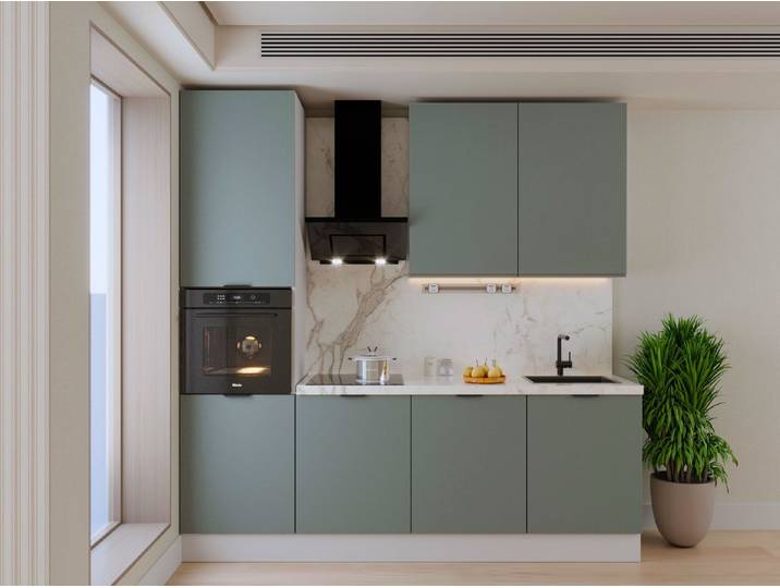 ROYAL24_MARKT Küchenzeile – KU-S21 – Sorento – Kompakte Moderne für jeden Raum, (Komplett Set), Premium – Elegant – Präzise