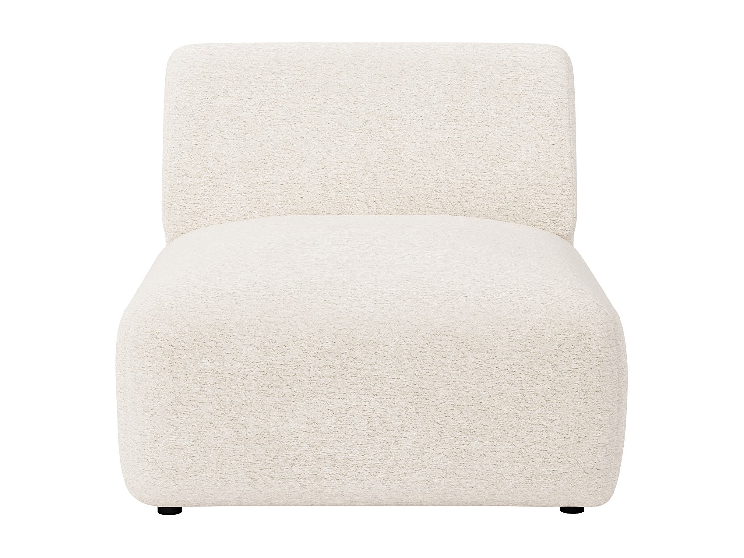 Vente-unique Modul Sessel aus Bouclé-Stoff - Weiß - POGNI von Maison Céphy 24192978