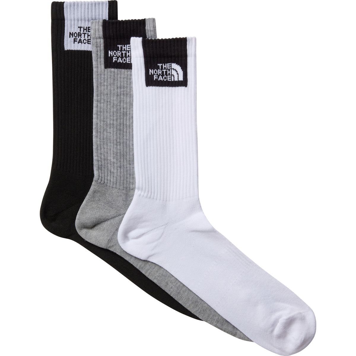 The North Face Multi Sport Fine Box Cush Crew Sock 3P tnf white/tnf black/mon (FVO) M NF0A8EGJFVO-M