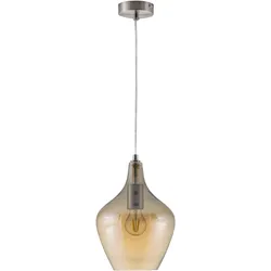 Nino Leuchten, Pendelleuchte, Paso 30620123 nickelamber Pendelleuchte (E14, E27)