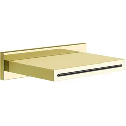 Gessi Rettangolo Schwalleinlauf 1/2 geschlossen, zur Wandmontage, mit separater Bedienung, 20293246, Farbe: Gold PVD