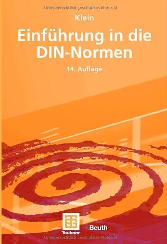 Martin Klein - Einführung in die DIN-Normen - Preis vom 30.09.2026 09:01:18 h