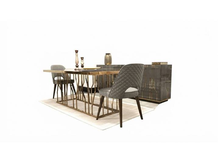 Xlmoebel Esszimmerstuhl Stoffbezogener Designstuhl in elegantem Stil mit hohem Komfort, Hergestellt in Europa