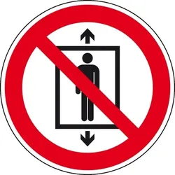 König Werbeanlagen Dreifke® Aufkleber (Folie) "Personenbeförderung verboten", Ø20cm, Folie selbstklebend, 1 Stück, Gebotszeichen (P027) gem. ISO 7010