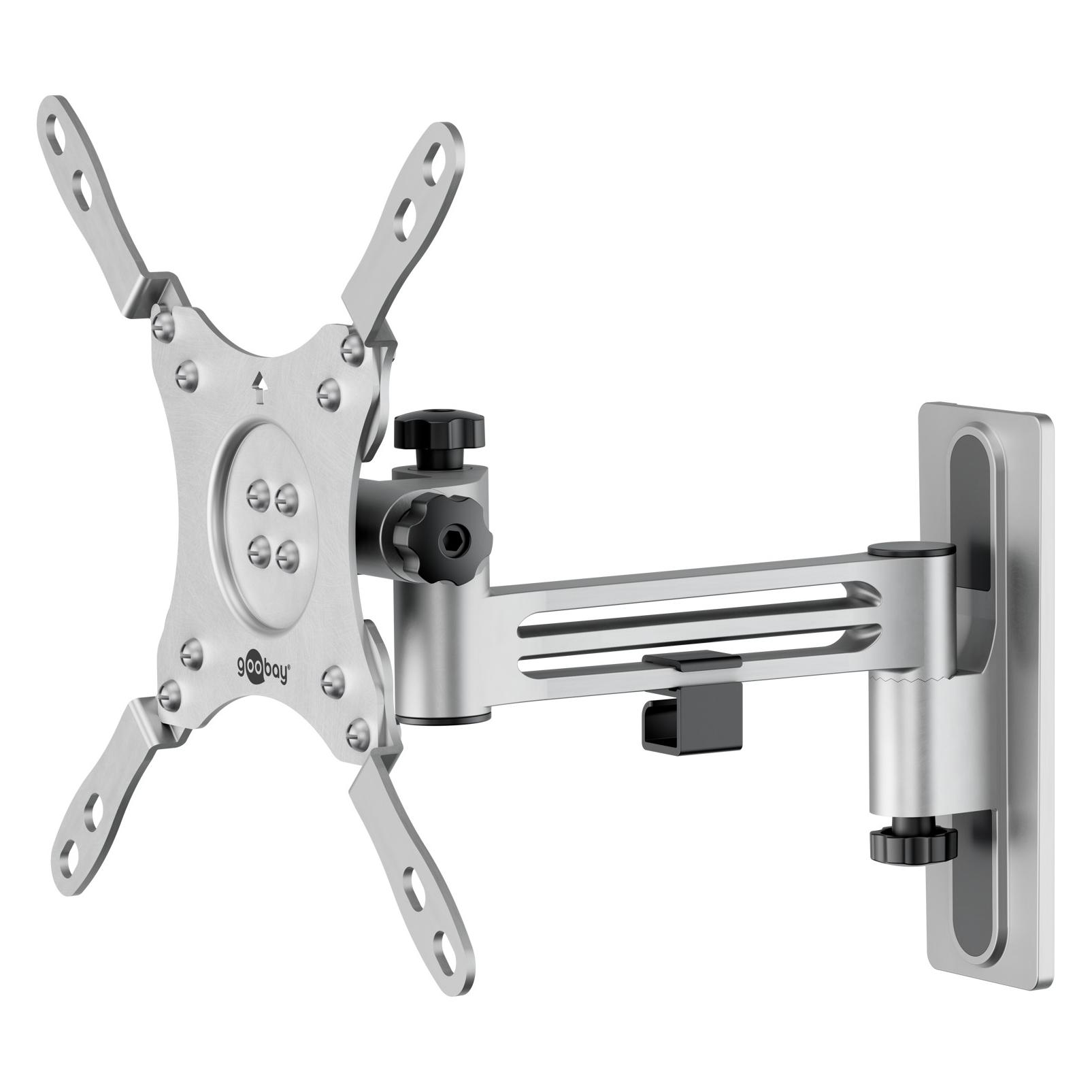 Goobay TV-Wandhalterung Caravan FULLMOTION M, Silber (Wand, 15 kg, 13" - 43") (71988)