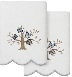Authentic Hotel and Spa 100% Turkish Cotton TERESA Scallop Embellished Towel Collection.