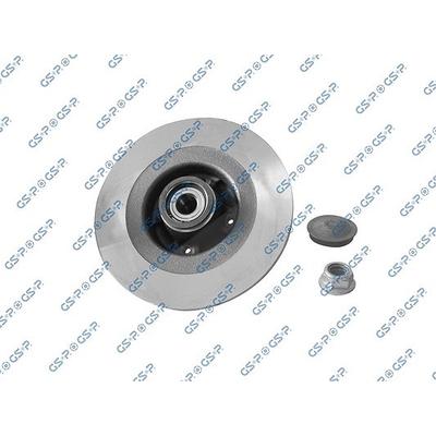 Gsp 1x Bremsscheibe hinten +Radlager+ABS-Ring [Hersteller-Nr. 9225041K] für Renault