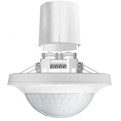 Esylux EP10428814 DALI-2-zertifizierter Decken-Präsenzmelder 360°, Deckeneinbau, Reichweite ca. Ø 24 m, Eingabegerät mit IEC 62386 Part -301