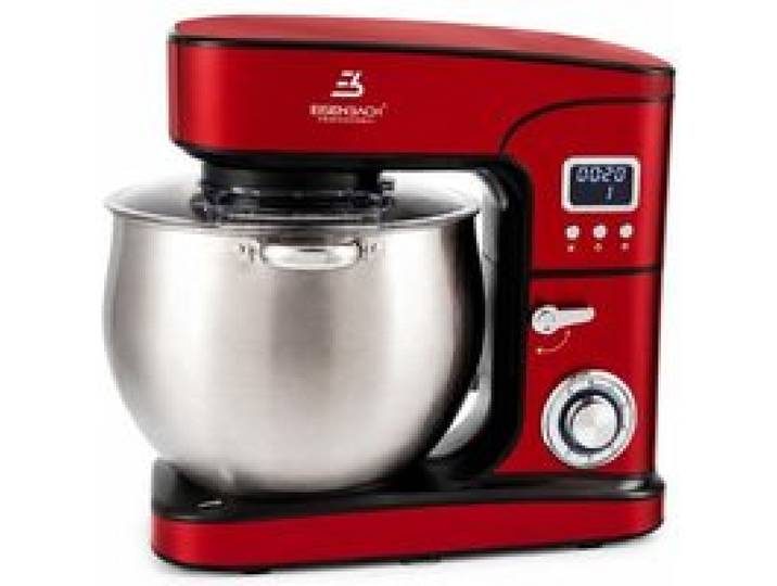 Eisenbach Robot Pâtissier Professionnel 14 L 2800 W Mélange Planétaire Bol Inox Écran LED Tactile Couvercle Anti-Éclaboussures