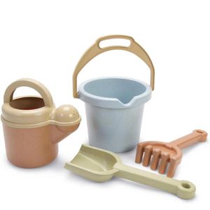 Dantoy Sandspielzeug 5610 Bio Eimerset, mit Eimer, Gießkanne, Schaufel und Rechen, 4 Teile