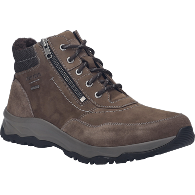 Schnürboots JOSEF SEIBEL "Leroy 57", Herren, Gr. 43, braun, Leder, Schuhe Schnürboots, Trekking Schuh, Bequemschuh in Schuhweite H