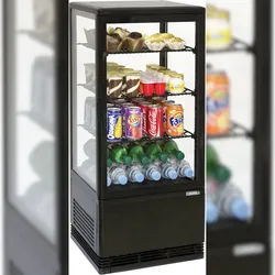 Mini Kühlvitrine 78L - Schwarz CVR78LN Casselin