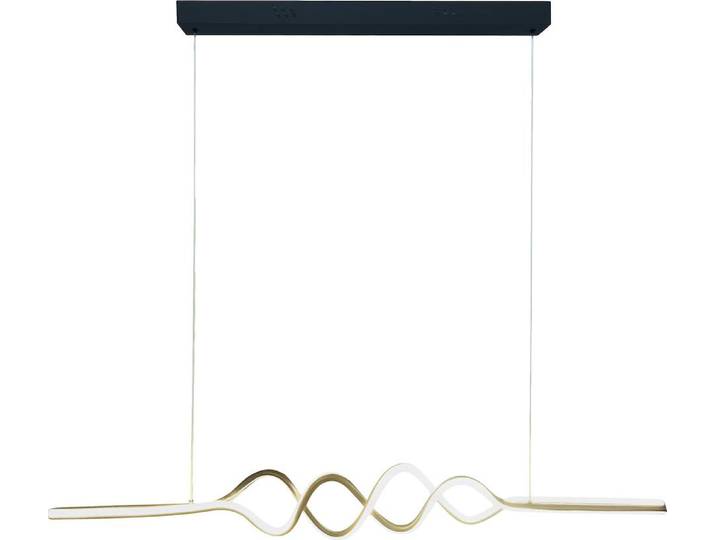 Moderne Designer Pendelleuchte für das Wohnzimmer oder Esszimmer, über dem Tisch, schwarz, neutrale Farbe, LED 36W, ANCONA Milagro