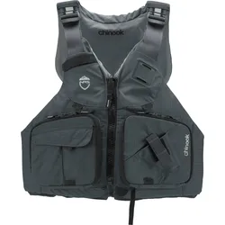 NRS CHINOOK Fishing Angler PFD Schwimmweste Farbe charcol/grau