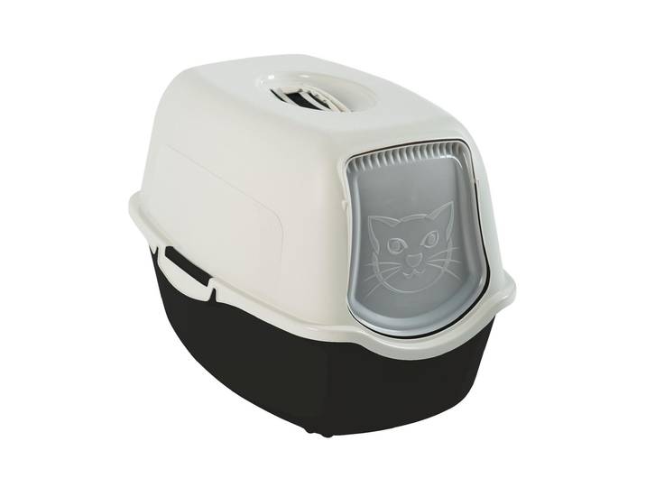 Katzentoilette ROTHO Bailey ECO , beige (schwarz), B:40cm H:39cm L:56cm, Tiertoiletten, Katzentoilette