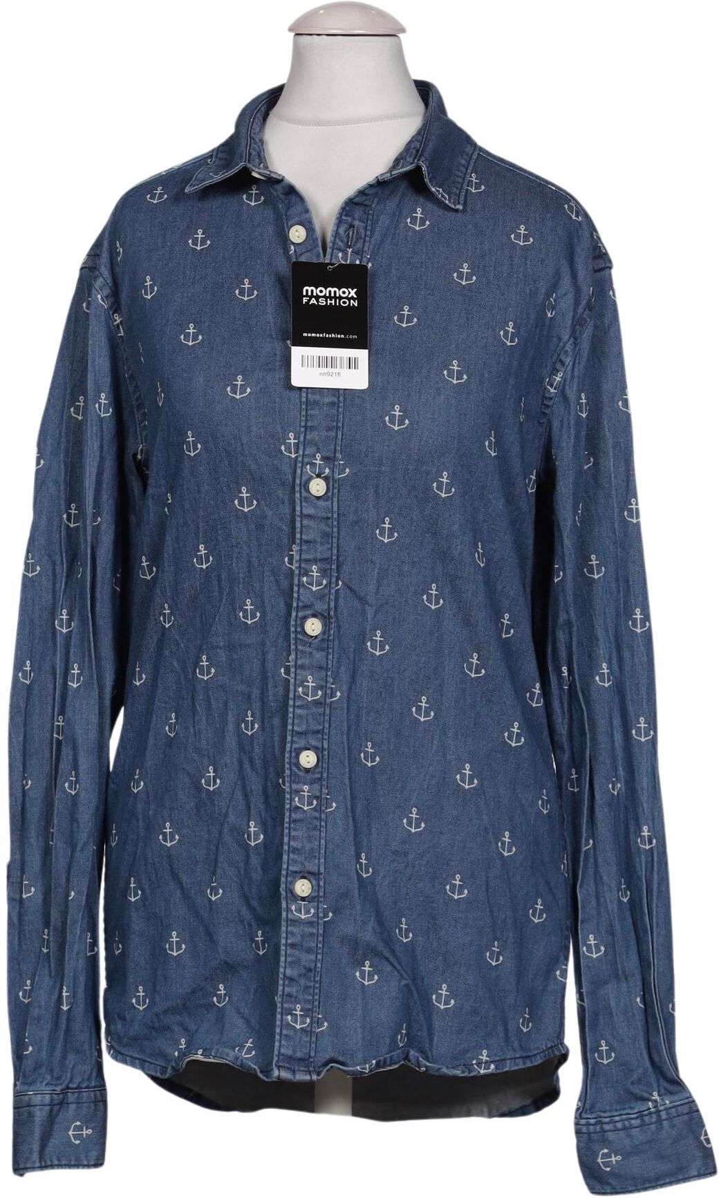 asos Damen Bluse, Blau, Gr. S, Baumwolle / Elasthan - Second Hand