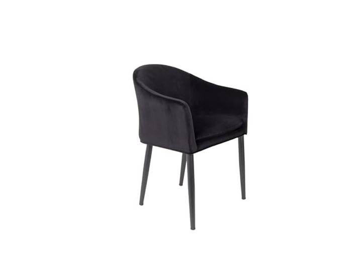 Felis Lifestyle Stuhl, Catelyn, Stoff, Schwarz, 55,50 x 57,00 x 77,00 cm
