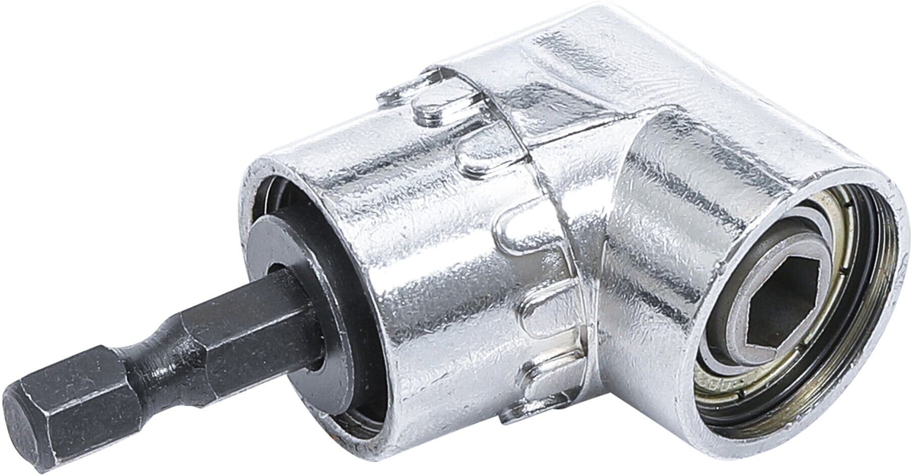 BGS Do it yourself BGS technic Winkel-Vorsatz-Bithalter Antrieb Außensechskant 6,3 mm Abtrieb Innensechskant 6,3 mm aus Stahl mit Winkelvorsatz und Bithalter für Bits, 4846)