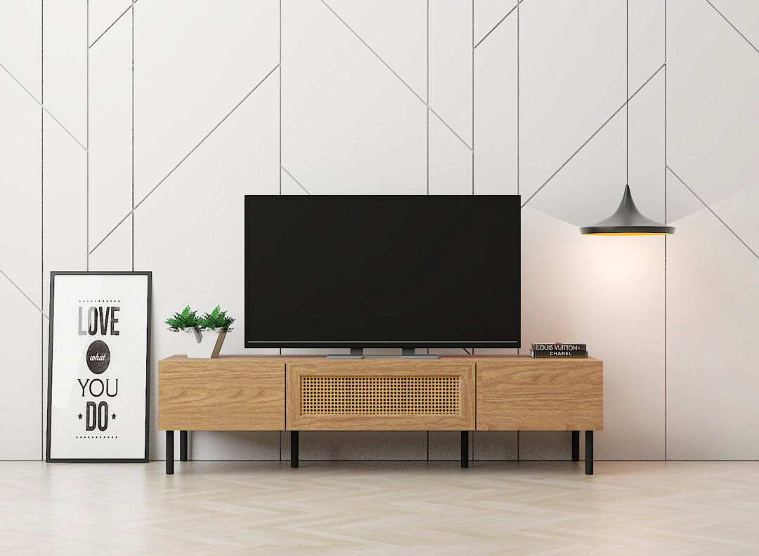 Bay Isle Home Alffi TV Stand for TVs up to 24" Mid Oak 24"