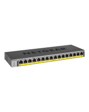Netgear Switch 16-Port Gigabit unmanaged PoE/PoE+ 183W PoE Budget lüfterlos 1 Gbps Power over Ethernet Unmanaged Rack-Modul (GS116PP-100EUS)