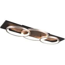 Reality Leuchten LED-Deckenleuchte Barca Metall Schwarz 97 cm