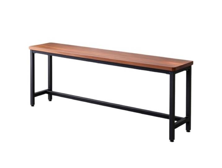 Bartisch aus massivem Holz,lange,schmale,hohe Tischplatte,Wohnzimmer Massivholztischplatte,Metallrahmen,Metallfußstütze,verstellbare Füße,Bodenschutz,platzsparend(140*104cm)