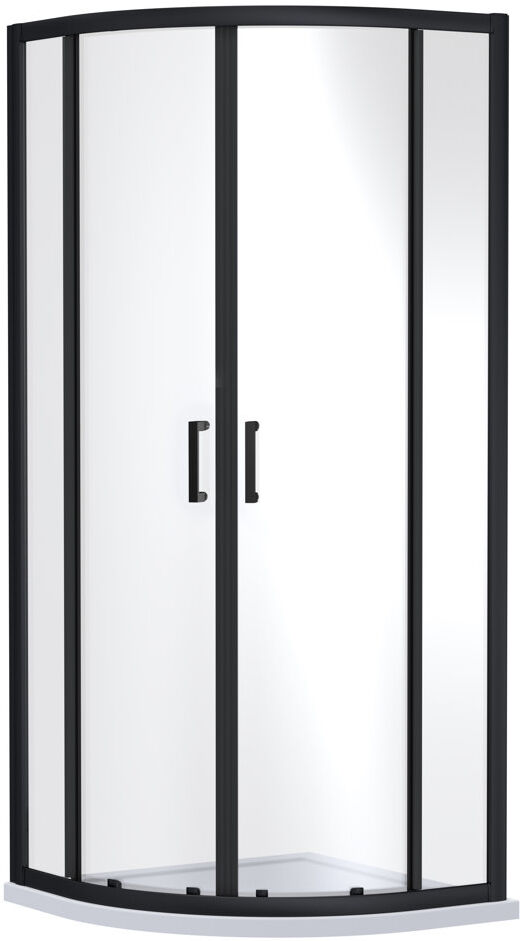 Nuie Rene 1900 x 800 x 800mm Quandrant Shower Enclosure Matt Black 190cm H X 78cm W X 78cm D