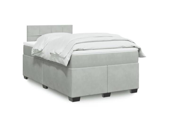 RJPLMFV Lattenrost und Matratze, Velours, Hellgrau, 120 x 200 cm Individuelle Taschenfedern, abnehmbarer Bezug, waschbar, individuelle Unterstützung, optimale Atmungsaktivität
