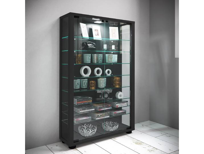 Buffet Lumo Mini 59 x 90 x 18cm Sans éclairage Noir/Noir