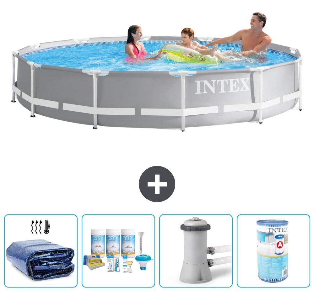 Prism Frame Pool Rund - 366x76 cm - 5-teilig S31898