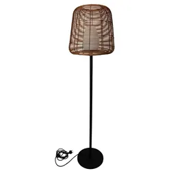 Lumisky Hohe Stehlampe BOHEME E27, netzbetrieben, 150 cm hoch Polyrattan Braun