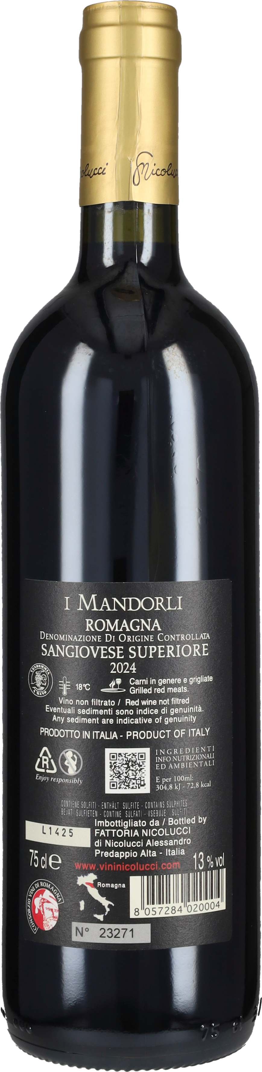 Fattoria Nicolucci Sangiovese di Romagna Superiore 'I Mandorli' Nicolucci 2024