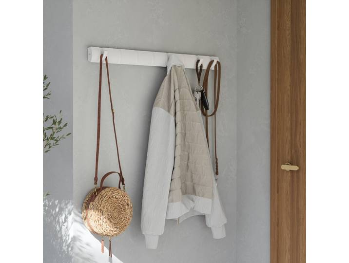 Porte-manteau Flip 81cm Blanc/Blanc