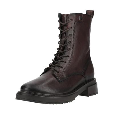 Schnürstiefelette WALDLÄUFER "Waldläufer Stiefelette Leder", Damen, Gr. 42, Leder Textil, braun (dunkelbraun), Schuhe Schnürstiefelette