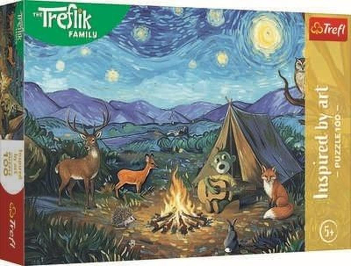 Trefl Puzzel Kreatieve Nacht met kampvuur motief, 100 stukjes
