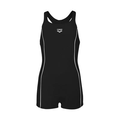 Badeanzug ARENA "G FINDING JR R", Mädchen, Gr. 128, N-Gr, schwarz, Polyester, unifarben, Badeanzüge Badeanzug, mit chlorresistentem Material, mit UV-Schutz UPF50+
