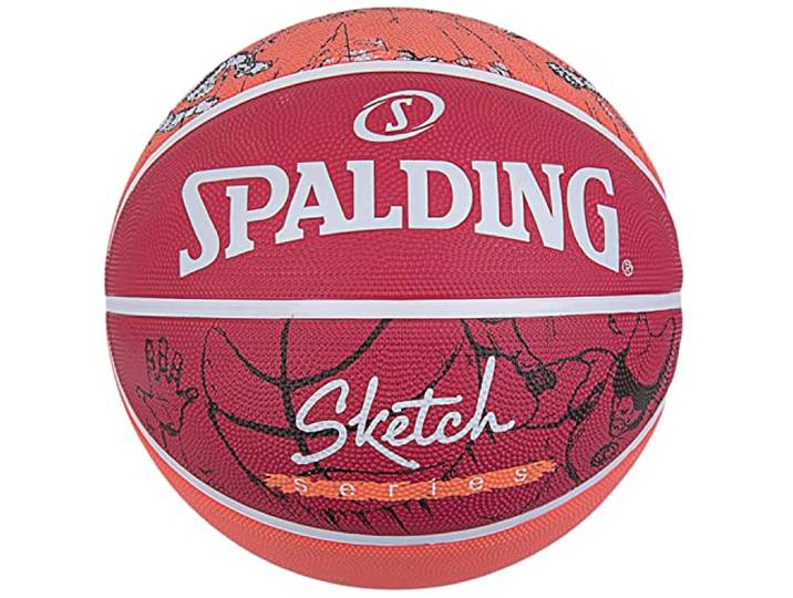 Spalding Uniseks basketballen voor volwassenen, rood, 7