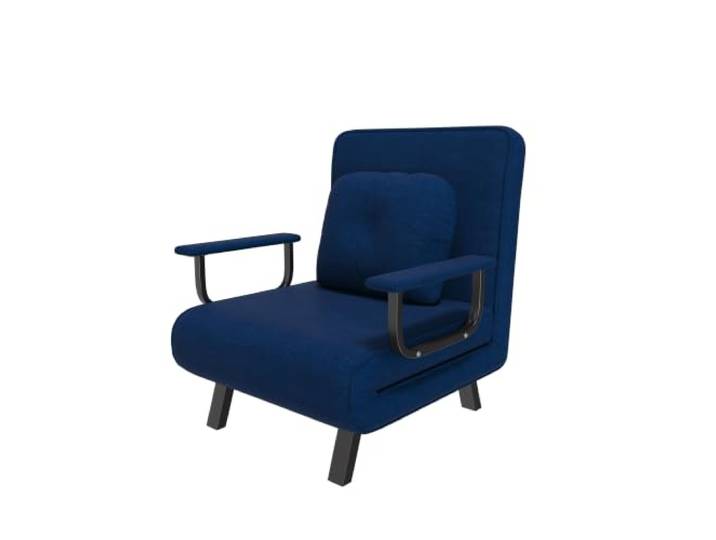 QQJIN Relaxsessel mit Liegefunktion, Polyester-Bezug, 5-Fach, 60x60cm, Blau Schlafsofa, Schlafsessel mit Bettfunktion, Sessel mit Schlaffunktion, Klappsessel, Lesesessel Relaxsessel, Blau