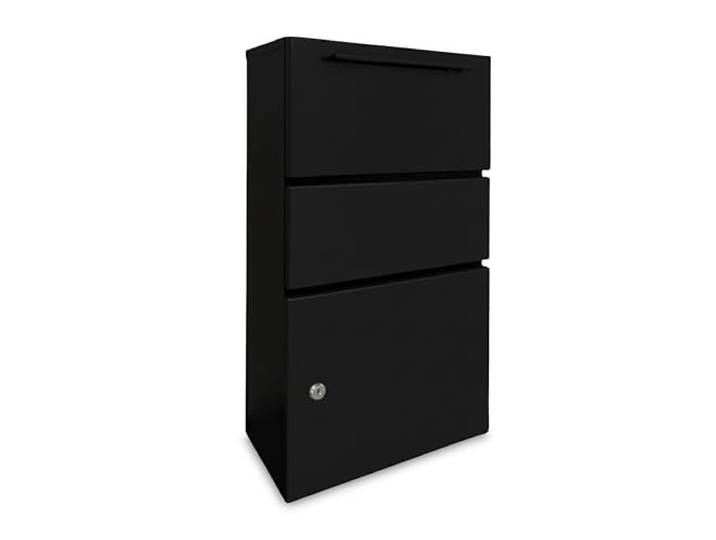 Boîte à Colis Relaxdays\, Fente pour Colis\, 4 clés\, H x L x P : 82 x 44 x 22 cm\, en Fer\, Autonome\, Noire